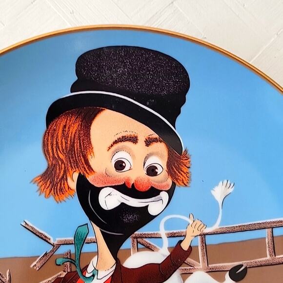 Vintage "Bronco Freddie" Signed Red Skelton Porcelain Plate Armstrong's 1982 - Picture 5 of 6